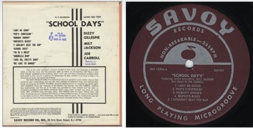 Dizzy Gillespie School Days US vinyl LP album (LP record) (361118)